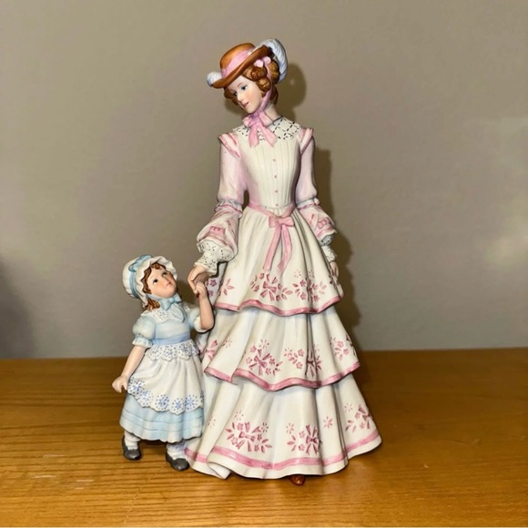 Fine porcelain Lenox Sunday in the Park Mother and Child Figurine 1986 Retired - Picture 7 of 9